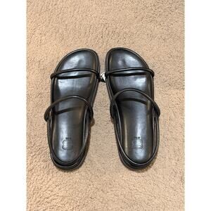 8 By Yoox Black Strappy Sandal